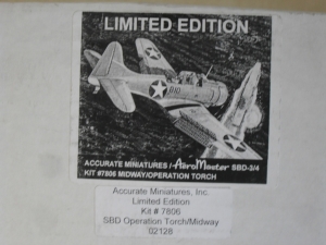 ACCURATE MINIATURES 1/48 7806 SBD-3/4 DAUNTLESS TORCH/MIDWAY